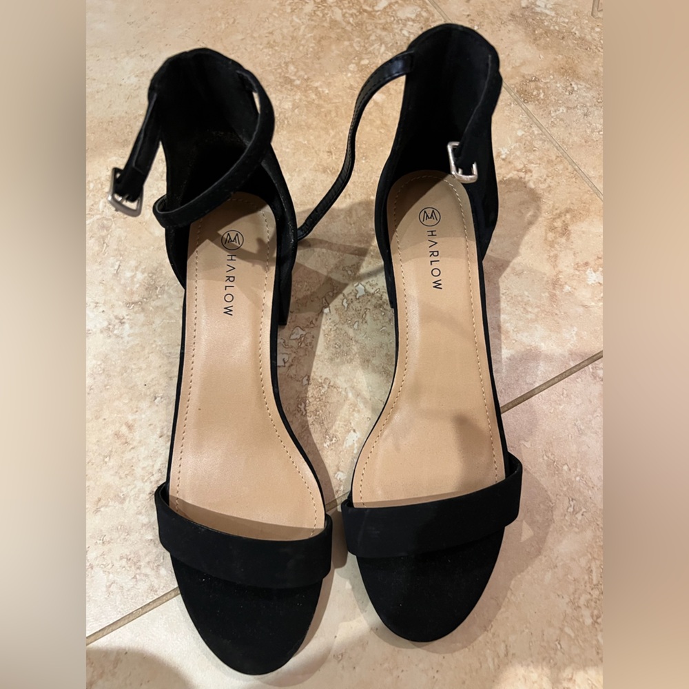 🧸2/$30🧸 Harlow Black Ankle Strap Heels